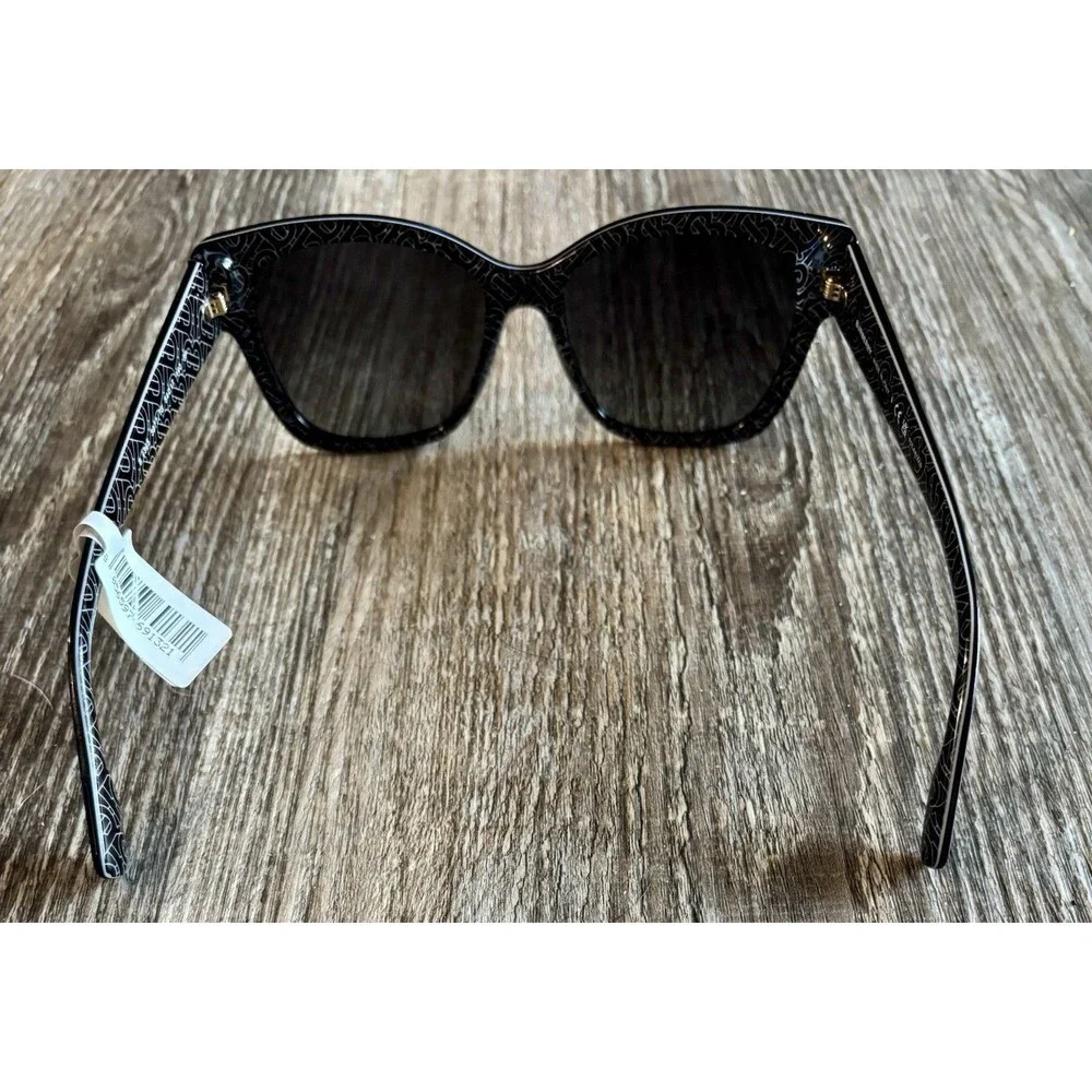 Burberry 4345 Ruth Black Plastic Frame Gray Tinted Lenses Sunglasses NWT $281